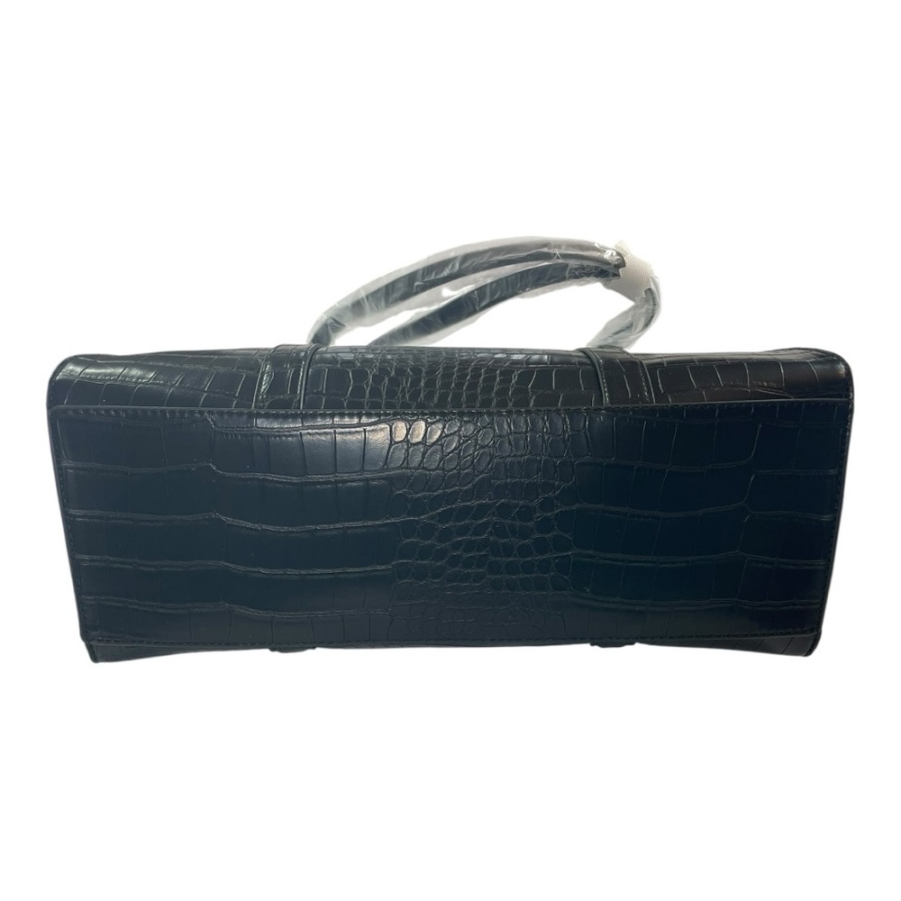 Aldo NINETOFIVE Purse Midnight-Gloss Croc-Embossed NWT - Picture 4 of 4